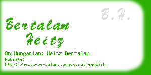 bertalan heitz business card